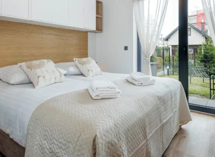 Sypialnia apartamentu Komfort A08