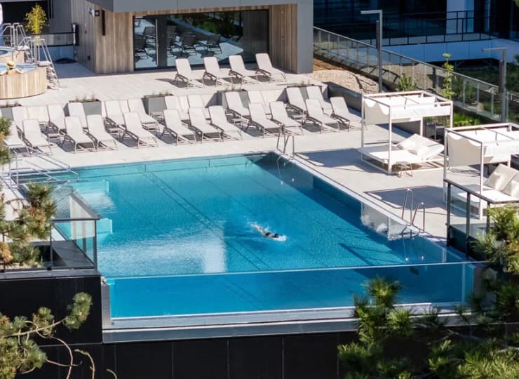 Bezkrawędziowy basen Shellter Resort (Hotel 20m od morza)