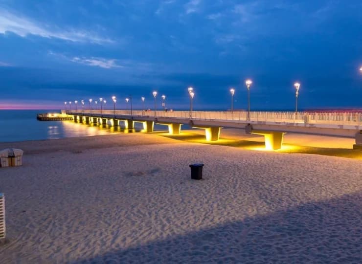 Kołobrzeg posiada molo o długość 220 metrów