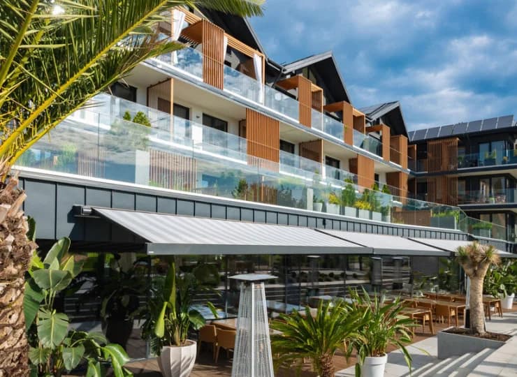 Widok Restauracji Laguna z zewnątrz
