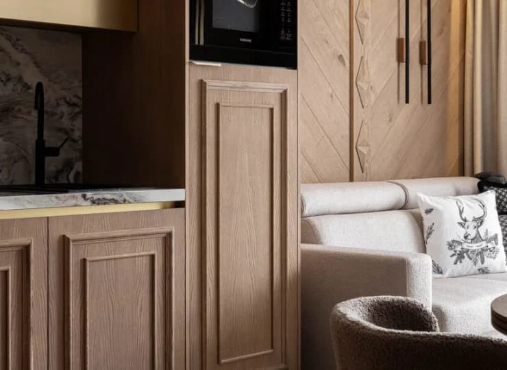 W każdym apartamencie jest aneks kuchenny