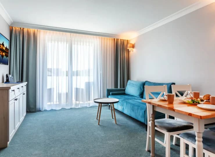 W obiekcie urządzono też komfortowe 4-osobowe apartamenty