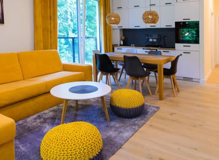 W wyposażeniu zadbano o designerskie dodatki