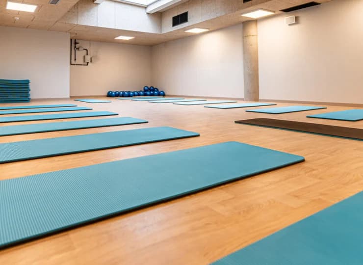 Jest także sala do ćwiczeń na matach