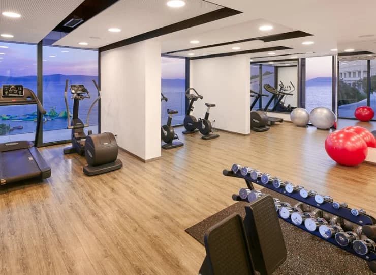 Centrum fitness z widokiem na Adriatyk