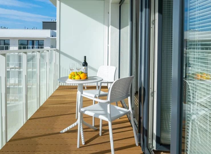 Każdy apartament posiada własny balkon