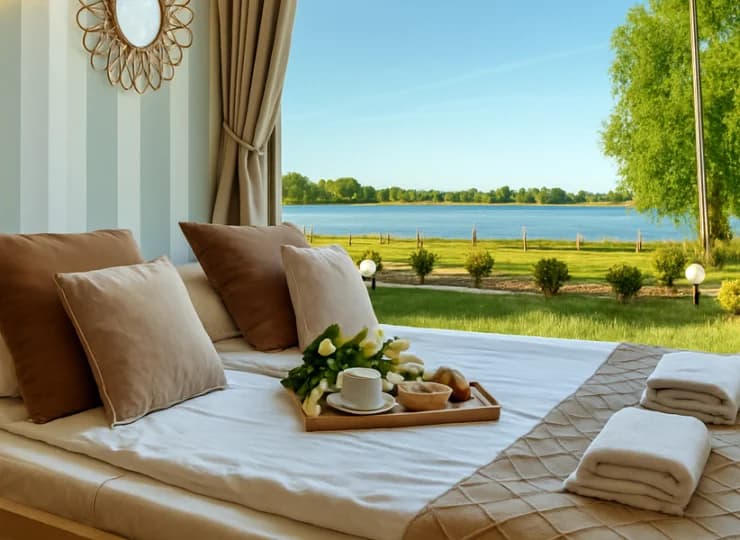 Poznaj wyjątkowe domki przy jeziorze Jamno w Mielnie, z prywatną plażą