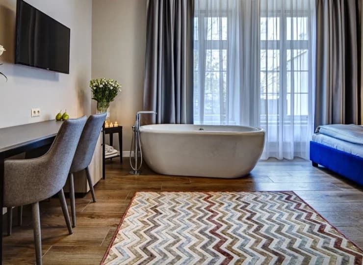 Goście apartamentu mogą korzystać także z balkonu