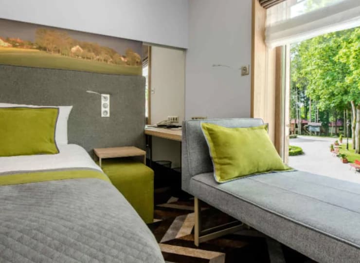 Wnętrza utrzymane są w nowoczesnym stylu