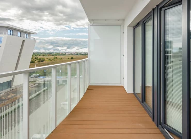 Każdy apartament ma własny balkon