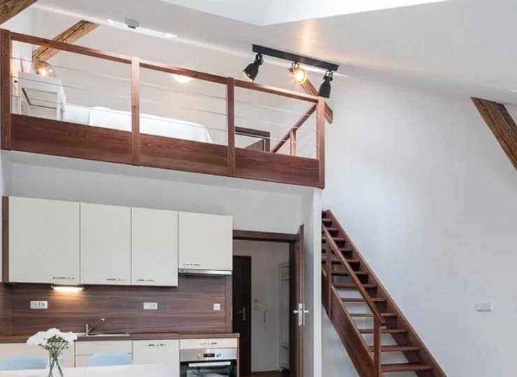 Apartamenty są dwupoziomowe