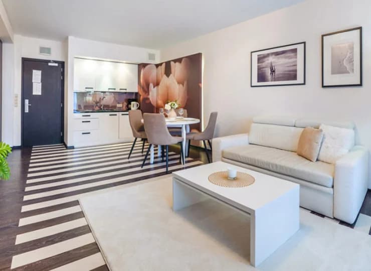 Apartamenty są przestronne i świetnie zaaranżowane