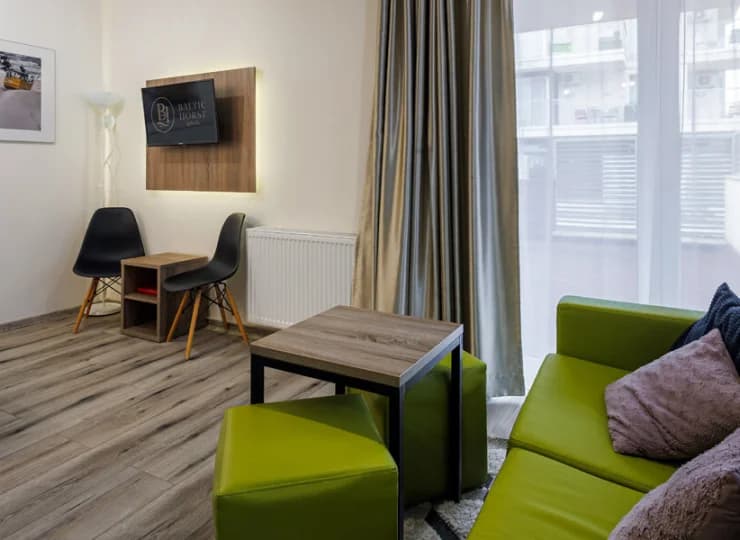 Apartament Classic to funkcjonalne studio z częścią sypialną i dzienną
