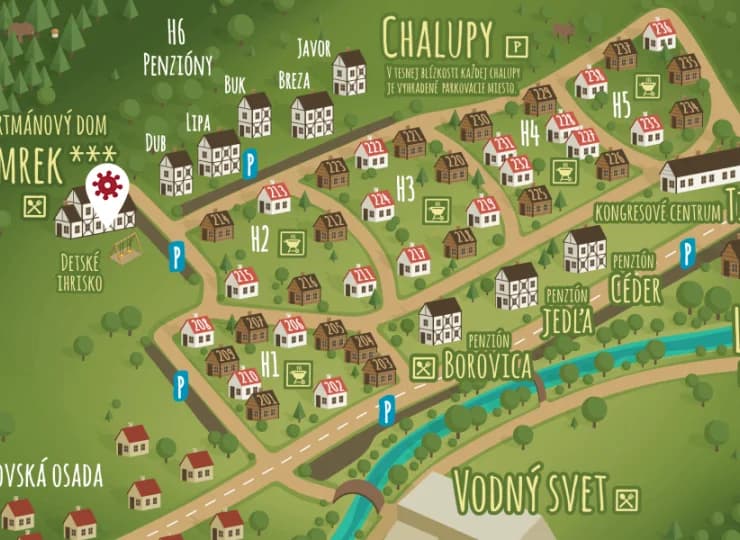 Mapa resortu