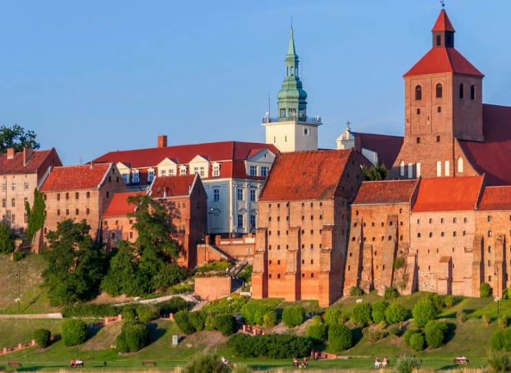 Stare Miasto w Grudziądzu - widok od strony Wisły