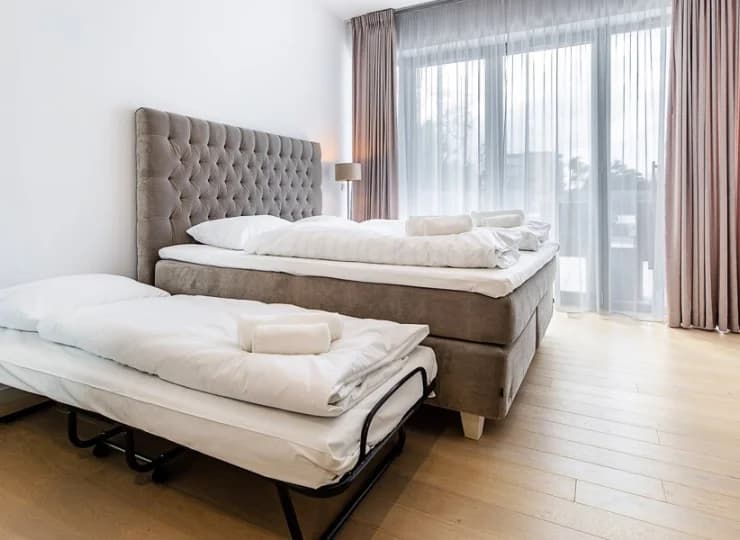 W apartamencie studio możliwe jest wstawienie dostawki