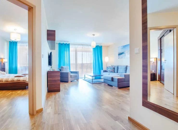 Goście mogą zakwaterować się w apartamentach 4-osobowych