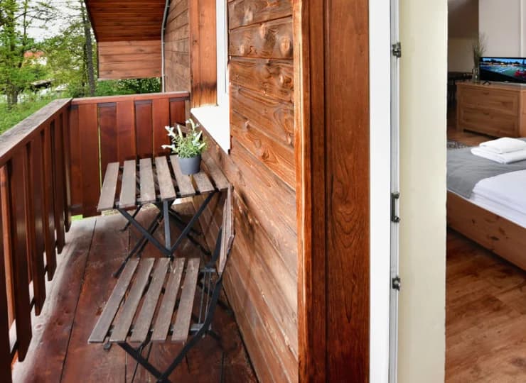 Niektóre apartamenty posiadają także balkon