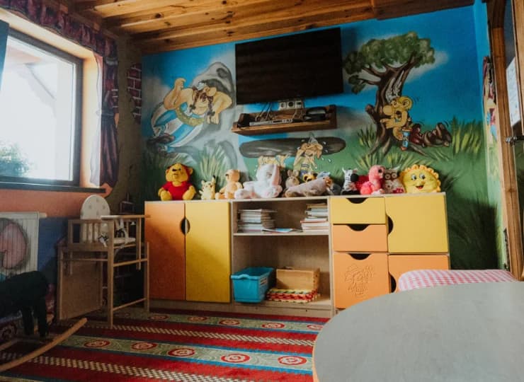 Dla dzieci przygotowano pokoik zabaw