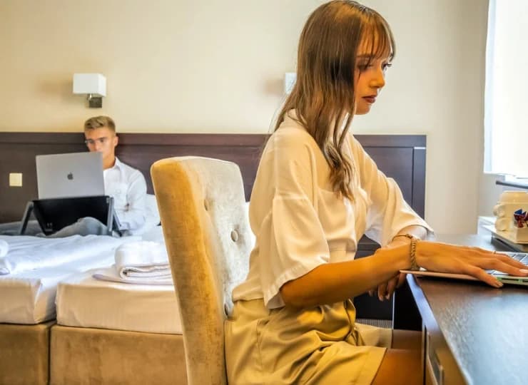 W każdym pokoju znajduje się także miejsce do pracy