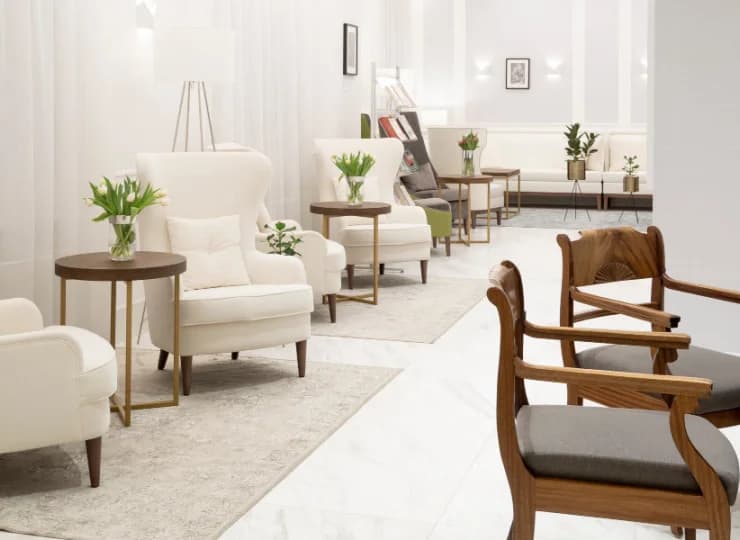 Wnętrza hotelu są eleganckie i wysmakowane