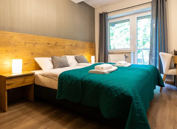 Każdy apartament ma odrębną sypialnię