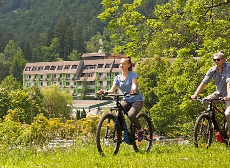 Hotel jest otoczony zielenią