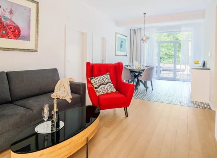 Apartament 1-pokojowy wygodnie mieści 2 osoby