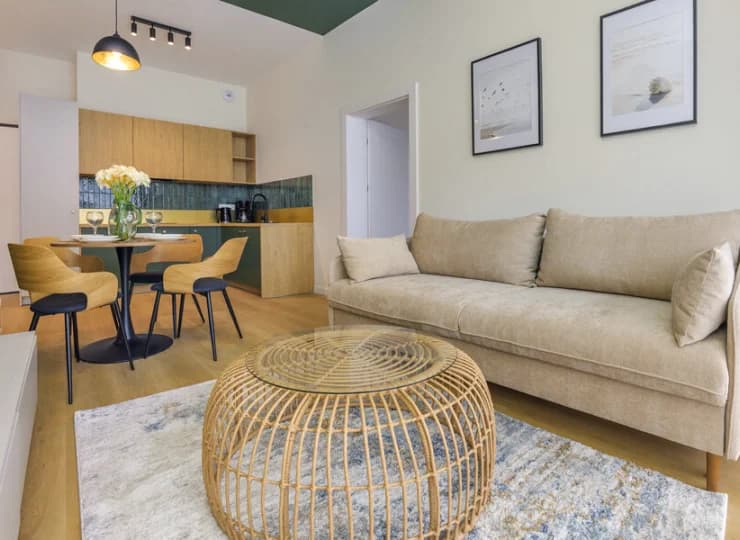 Każdy apartament ma klimatyzację i aneks kuchenny