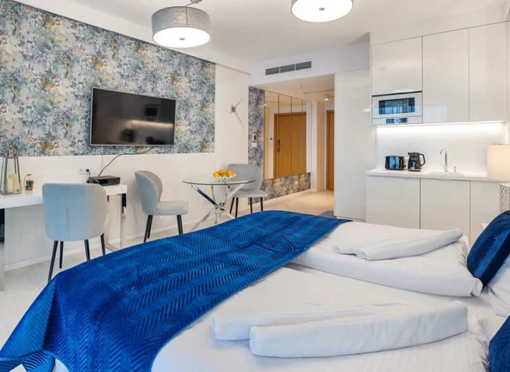 Zakwaterowanie odbywa się w komfortowych apartamentach