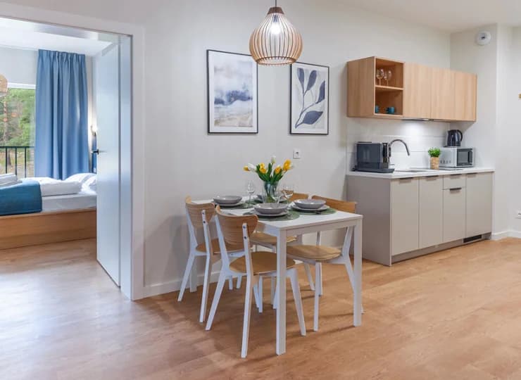 Apartamenty są gotowe na pobyt 4 osób