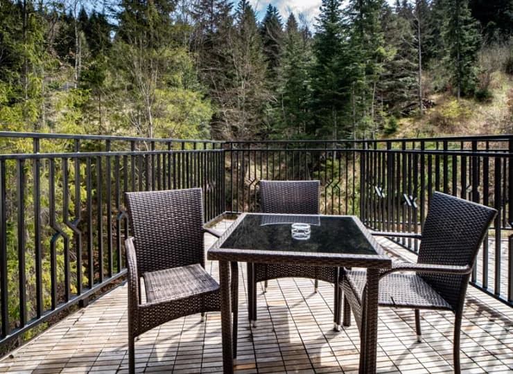 Balkon pokoju typu Lux