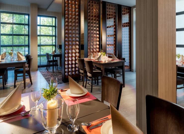 Restaurację Atrium cechuje starannie zaprojektowane wnętrze