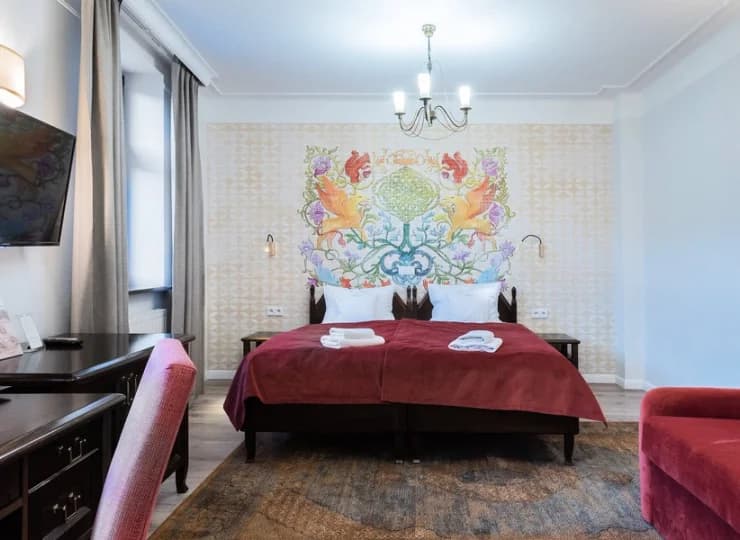 Do dyspozycji Gości jest zestaw do parzenia kawy i herbaty