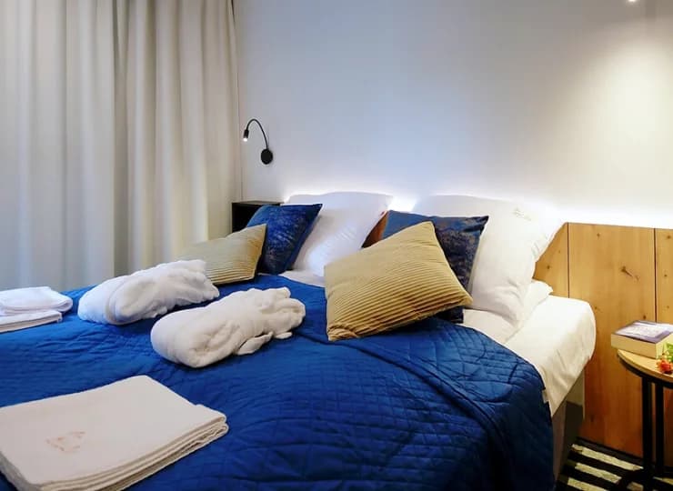 Każdy apartament posiada wydzieloną część sypialną dla dwóch osób