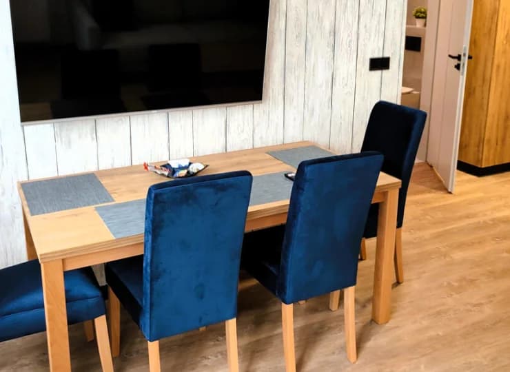 W apartamencie jest także kącik jadalniany