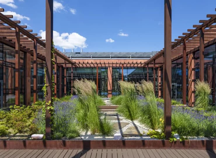 Hotel jest pięknie wkomponowany w otaczającą przyrodę