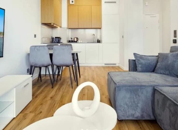Pokój dzienny z aneksem kuchennym (apartament A53)