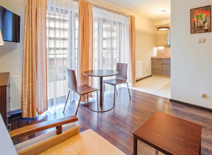 Apartament 1-pokojowy dla dwóch osób z wydzielonymi strefami