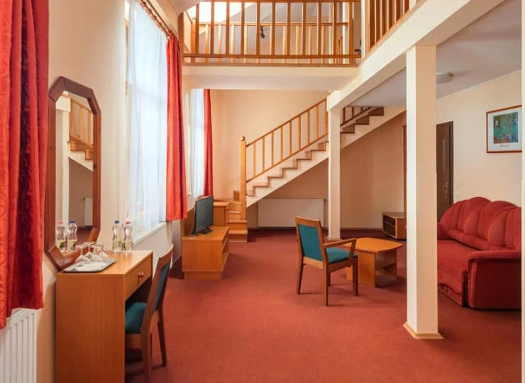 Niektóre apartamenty są dwupoziomowe