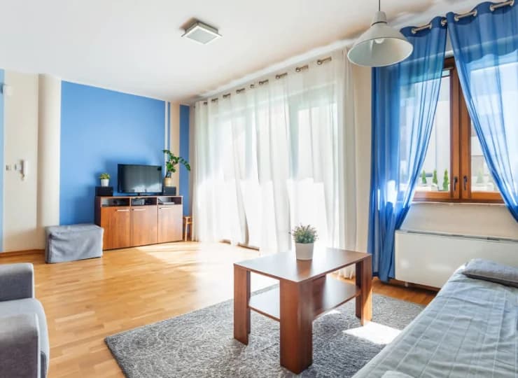 Wnętrza zaaranżowano w jasnej kolorystyce