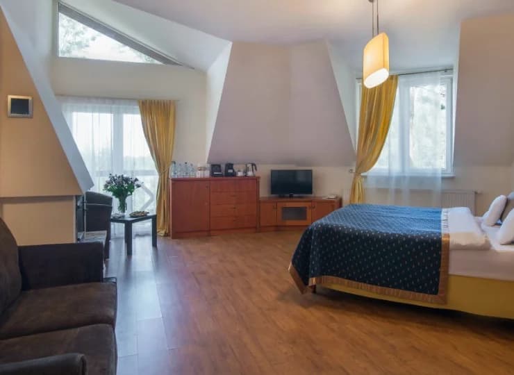 Przestronny pokój Family z łatwością pomieści 4 osobową rodzinę