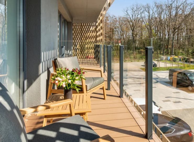 Balkon w apartamencie classic