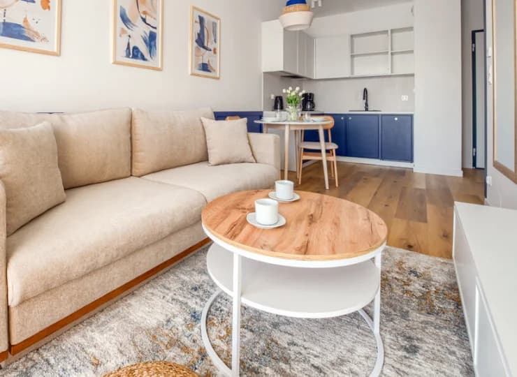 Są tu apartamenty 2-pokojowe i 3-pokojowe