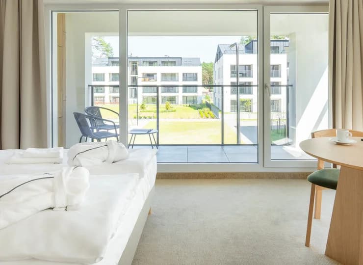 Każdy apartament posiada balkon