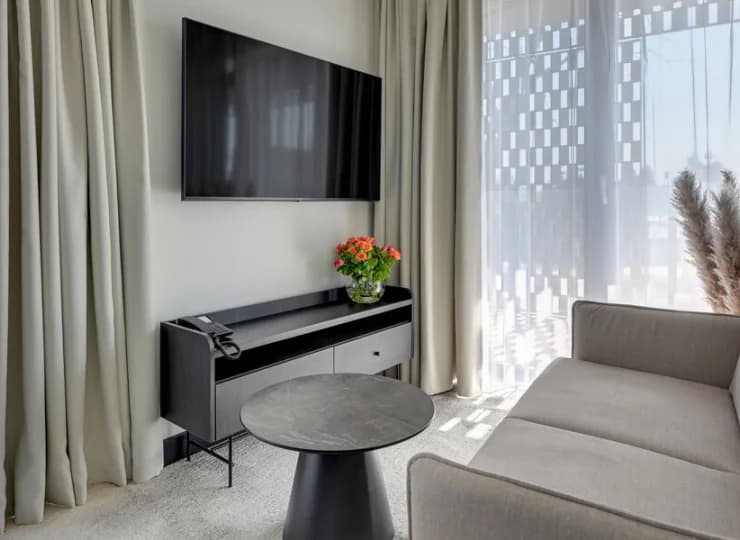 W apartamencie superior jest część wypoczynkowa