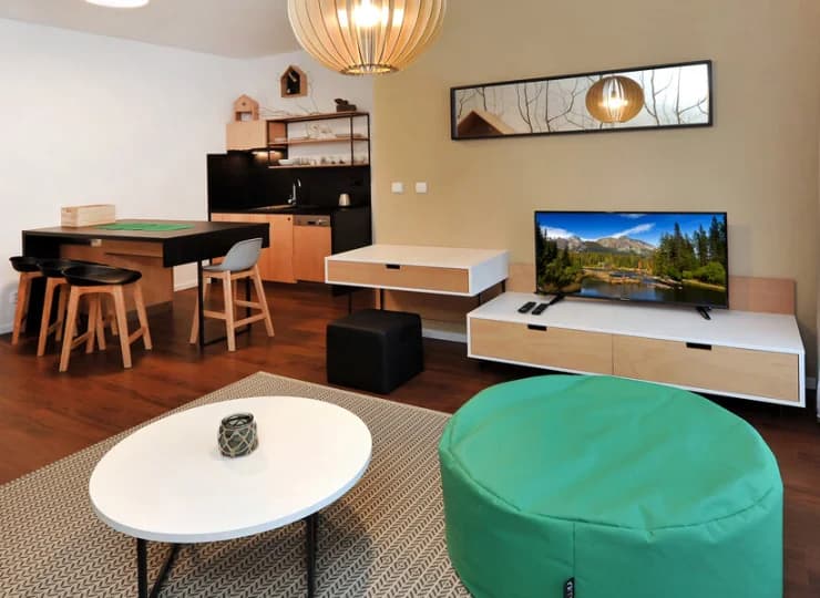 Apartament 2+2 może z powodzeniem pomieścić 4-osobową rodzinę