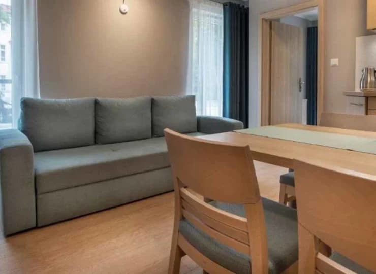 W apartamentach de lux i superior mieści się rozkładana sofa
