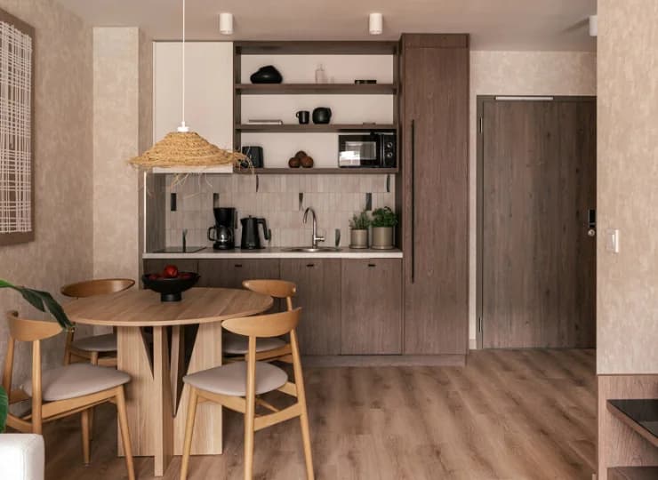 Każdy apartament ma kącik TV oraz dostęp do Wi-Fi