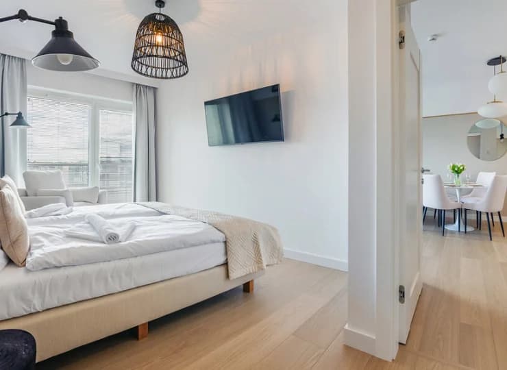 Wszystkie apartamenty są 2-pokojowe